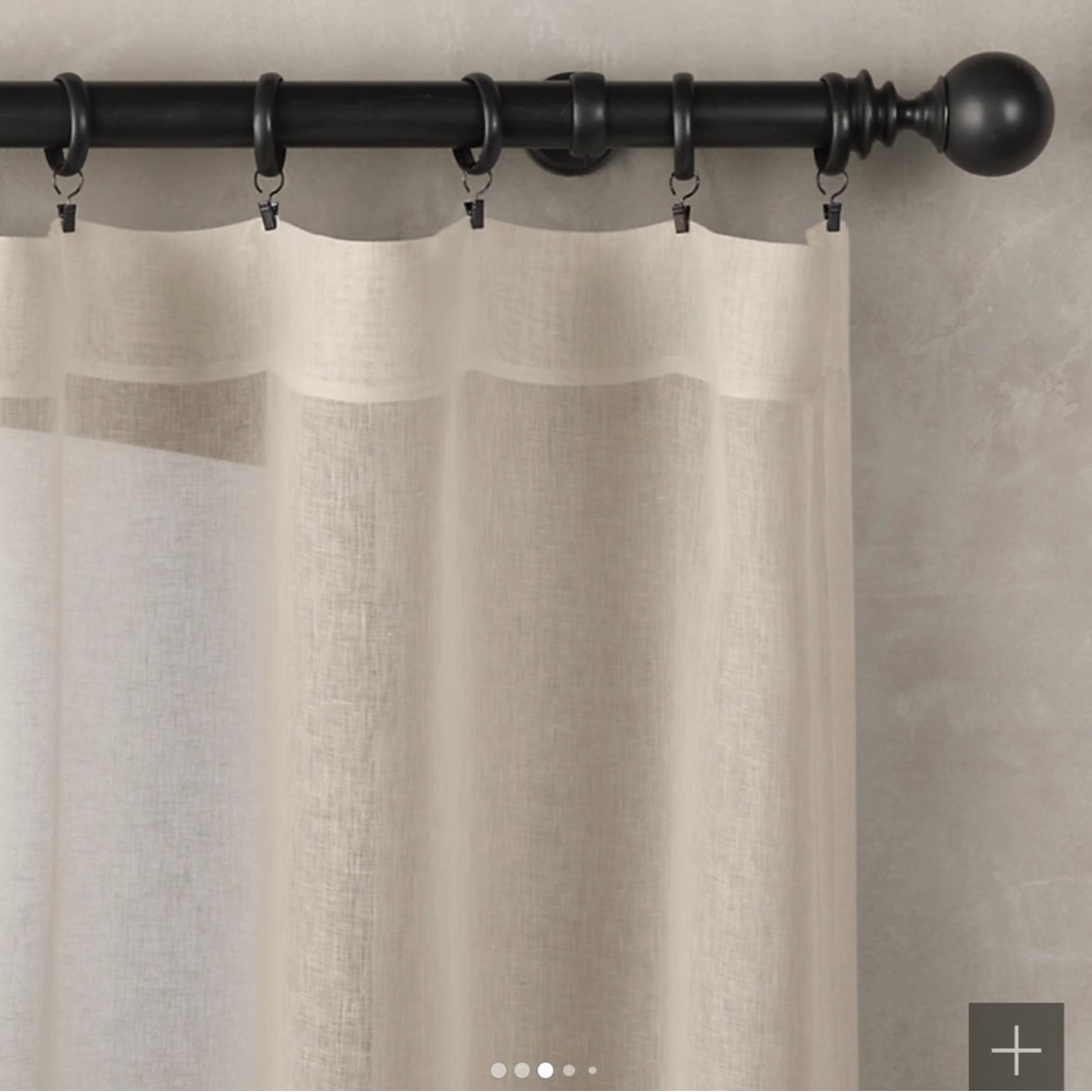 Restoration Hardware Belgium sheer linen drapery (2)